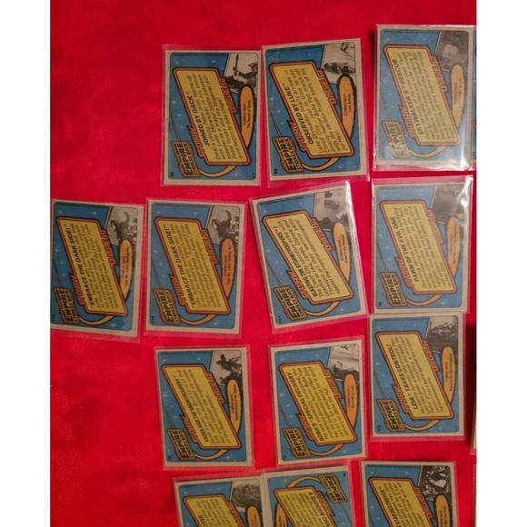 1980 Topps Empire Strikes Back 30 Card Red Lot W/ STAR FILE & Space Paintings - Picture 8 of 11